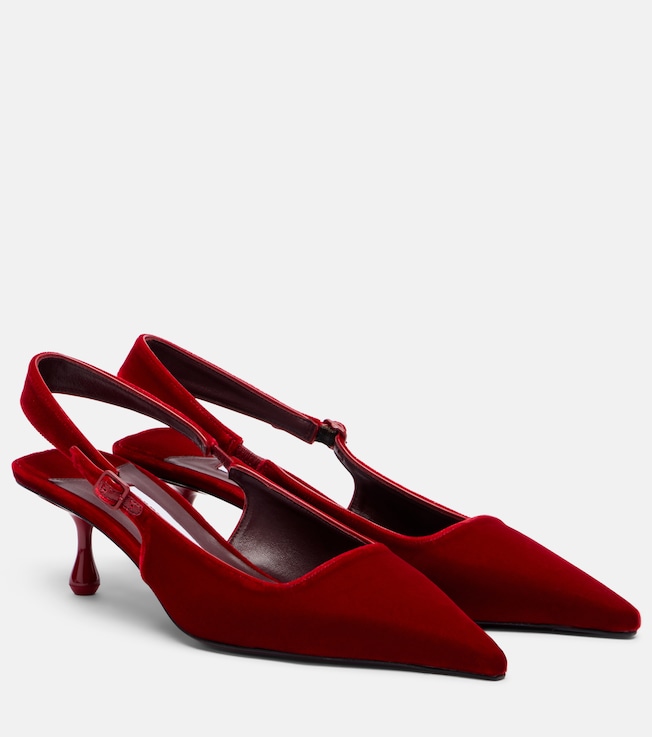 JIMMY CHOO Jimmy Choo Amel velvet slingback pumps
