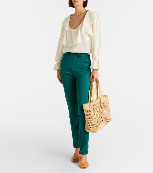 Chloé Ruffled silk georgette blouse