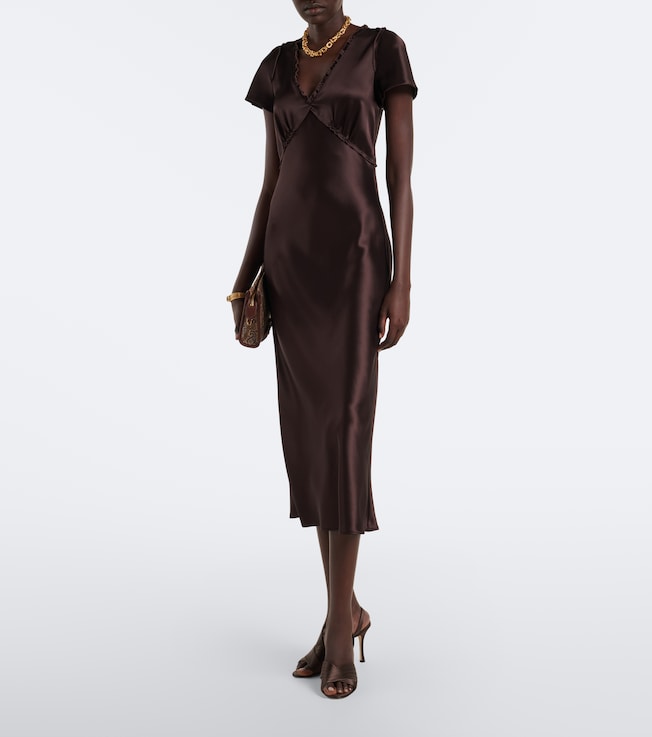 Dorothee Schumacher Shiny Statement satin midi dress