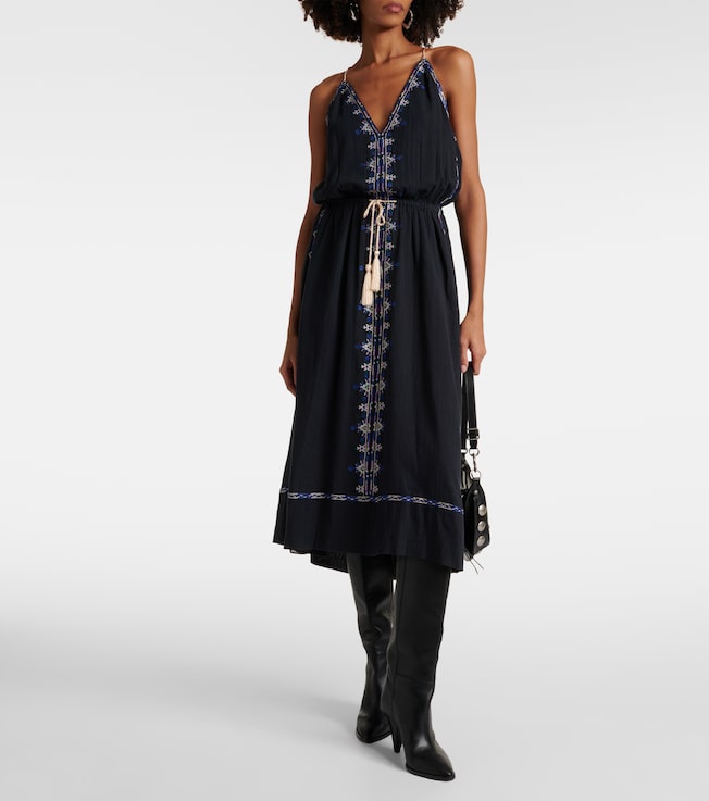 Marant Étoile Siana halterneck cotton midi dress