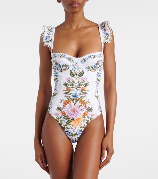 FARM Rio Sweet Bloom ruffled swimsuit