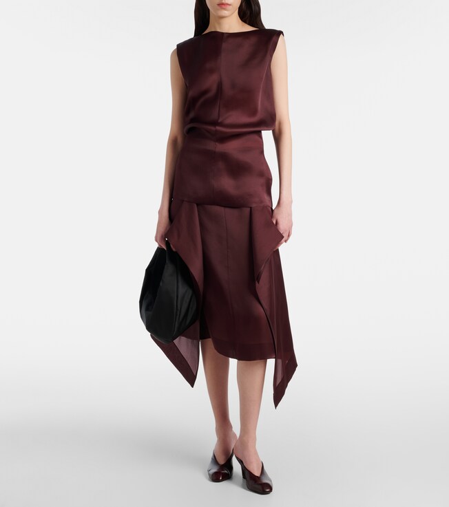 KHAITE Toma silk minidress