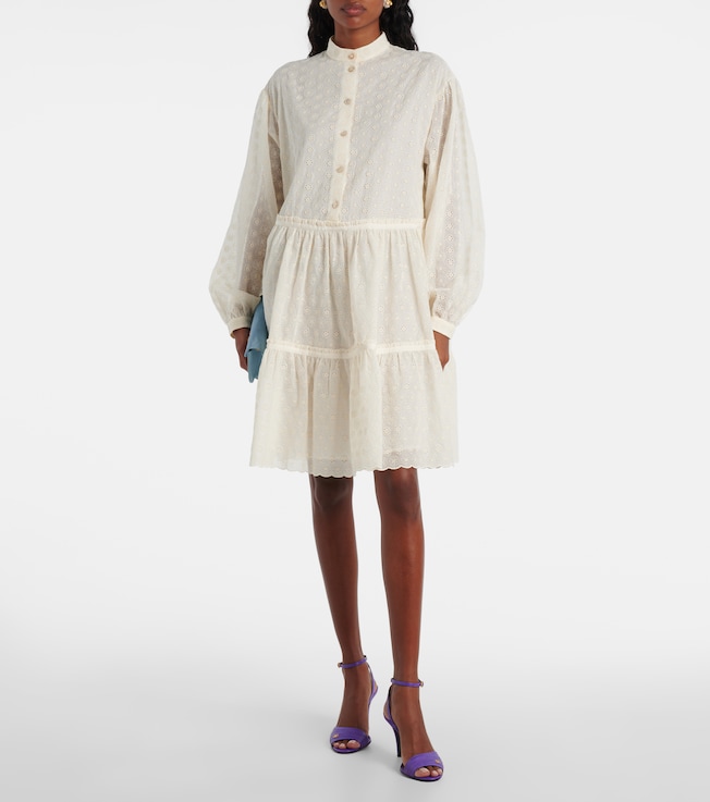 Valentino Broderie anglaise cotton shirt dress