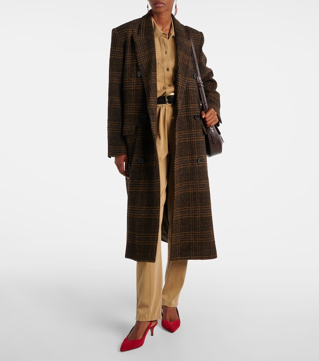 Marant Étoile Lexana checked virgin wool coat