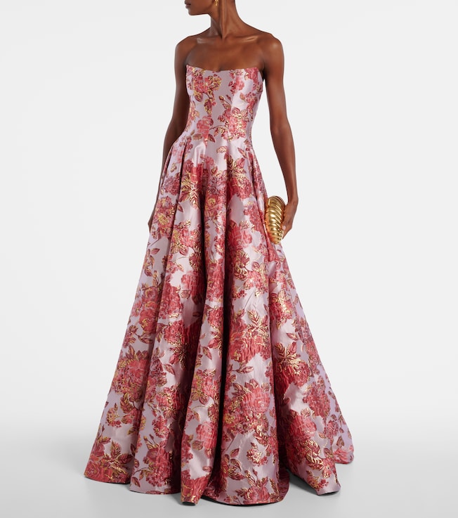 Markarian Laila floral brocade gown