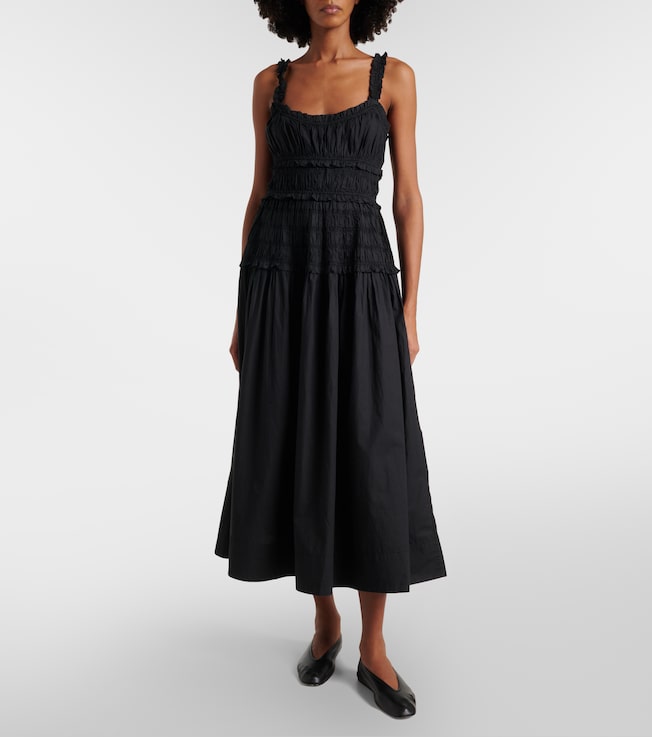 Dôen Marianne cotton poplin midi dress