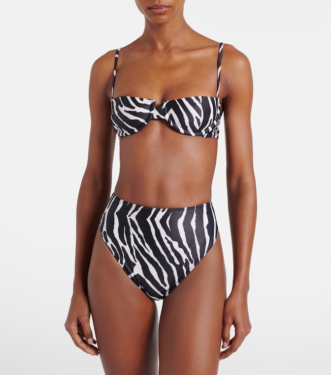 Same Zebra-print high-rise bikini bottoms