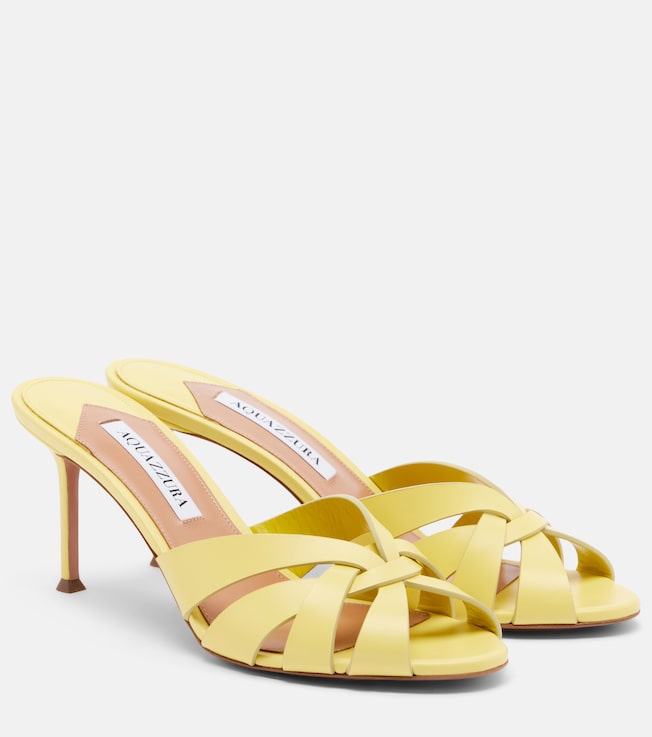 AQUAZZURA Copacabana leather mules