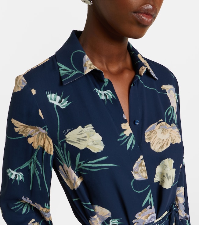 Erdem Erdem Belted floral shirt dress