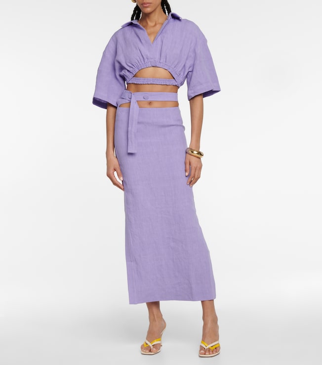 Christopher Esber Cutout linen top