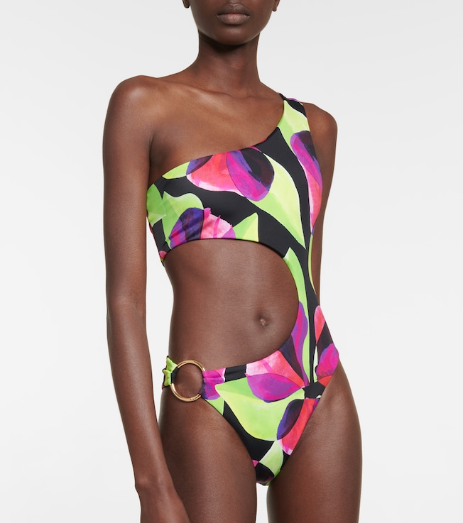 Louisa Ballou Cutout one-shoulder swimsuit