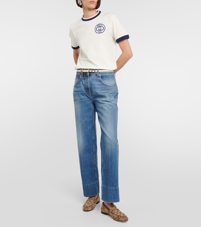 Gucci Logo embroidered cotton T-shirt