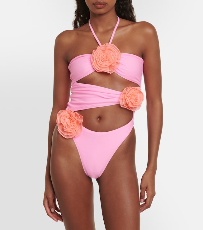 Same Rose cutout swimsuit 