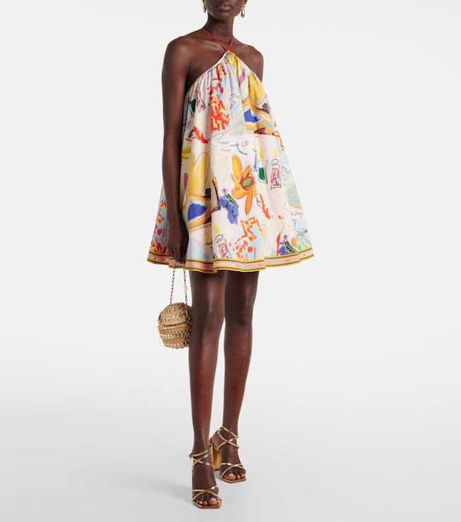 Alémais La Charrasca printed cotton minidress