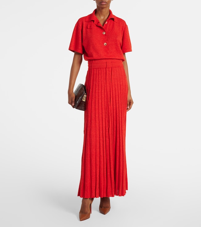 Christopher Esber Linen and silk-blend maxi skirt