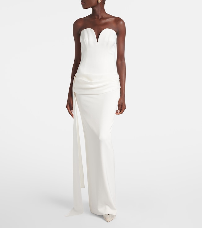 Alex Perry Bridal draped strapless gown