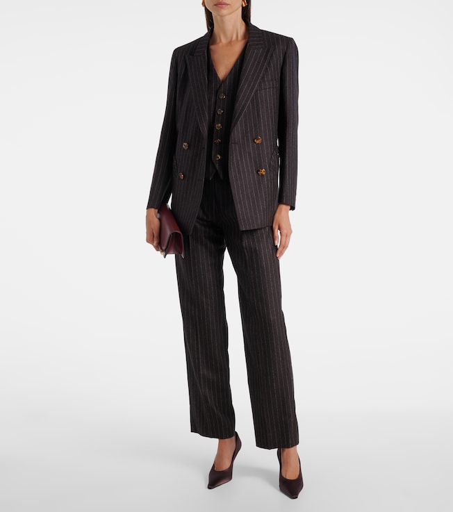 Blazé Milano Fox wool and cashmere straight pants