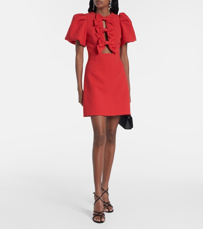 Rebecca Vallance Kaylee bow-detail minidress