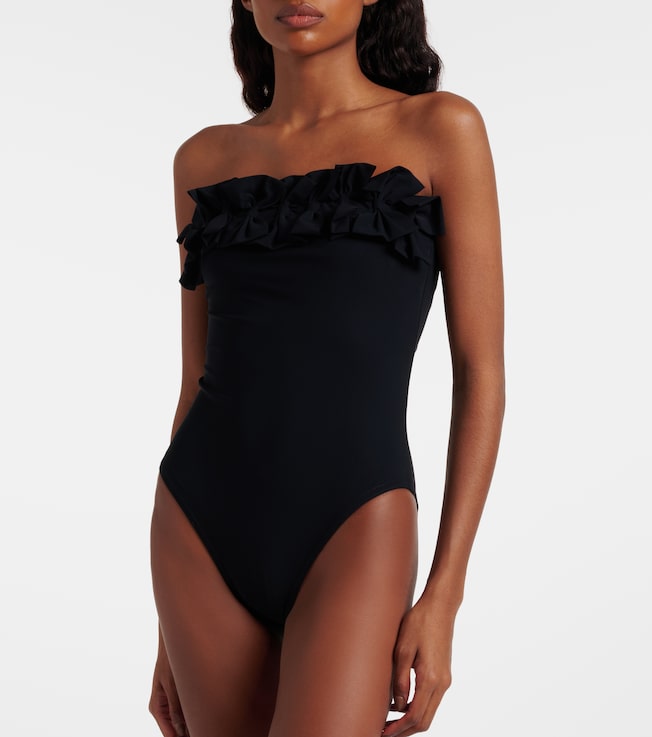 Karla Colletto Freya bow-detail bandeau swimsuit
