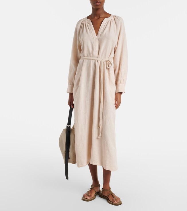 Velvet Dakota linen maxi dress