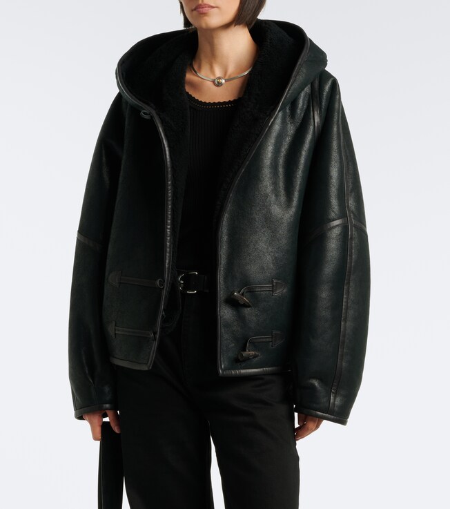 Isabel Marant Amiel hooded leather jacket