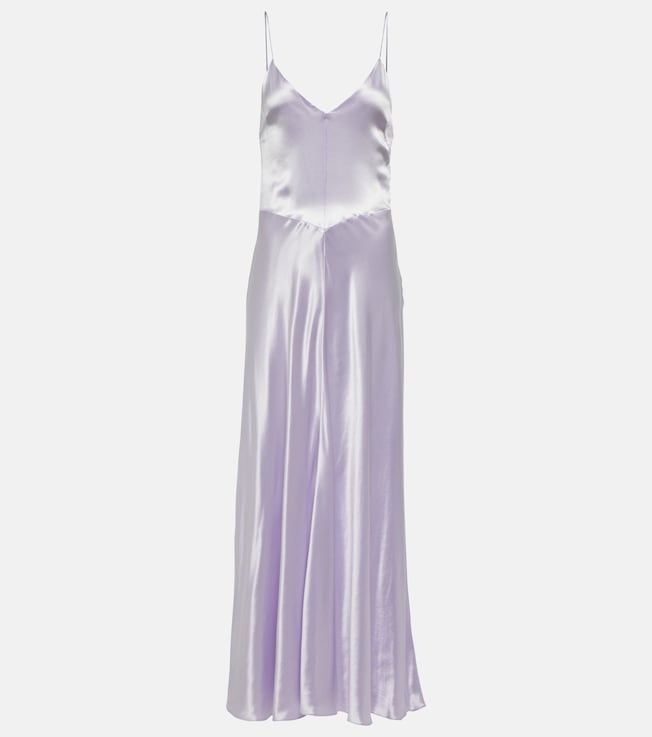 Miu Miu Satin slip midi dress