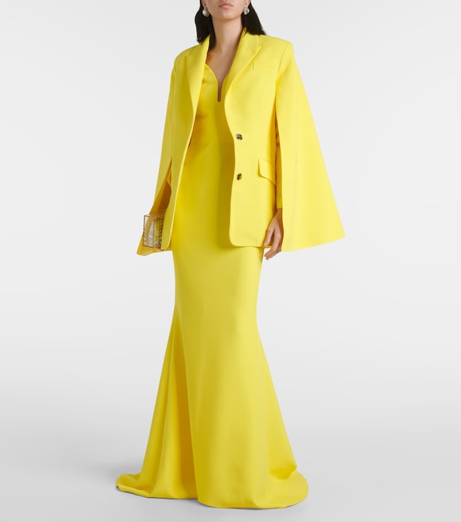 Safiyaa Hadley caped crêpe blazer