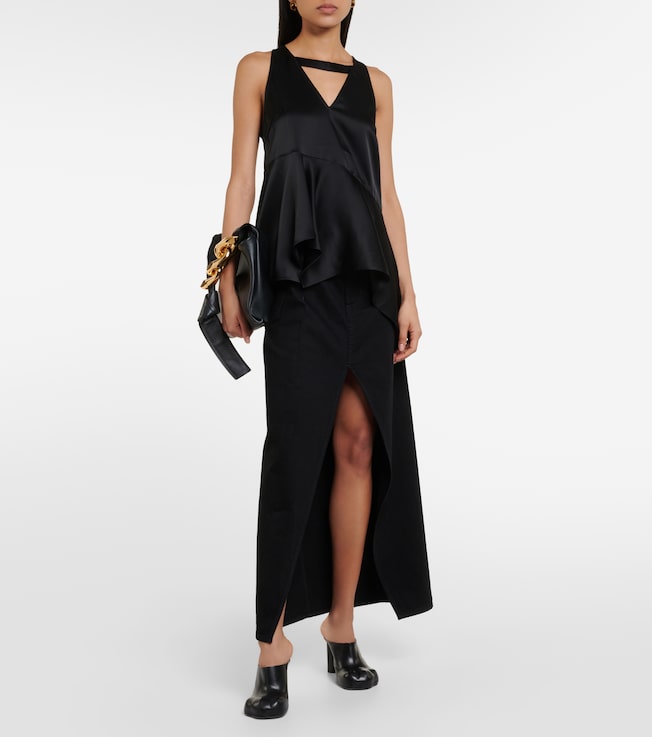Jw Anderson Asymmetric satin top