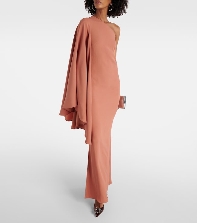 Taller Marmo Sifnos one-shoulder crêpe cady gown