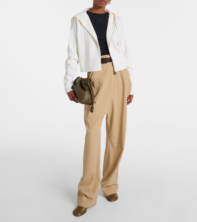Loewe Anagram wool-blend zip-up hoodie