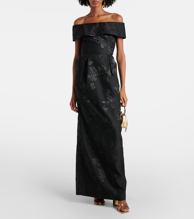 Rebecca Vallance Henrietta brocade bustier gown
