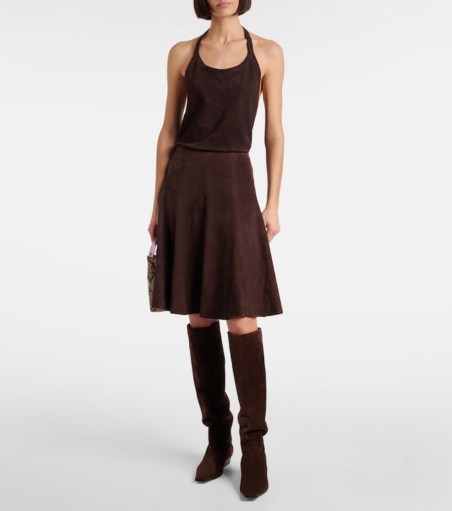 Stouls Rosalba suede midi skirt