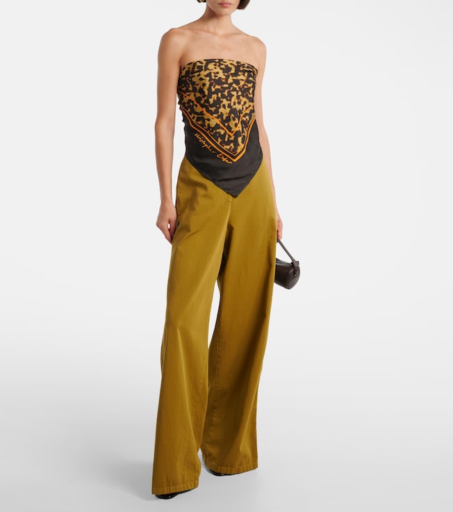 Christopher Esber Printed silk top