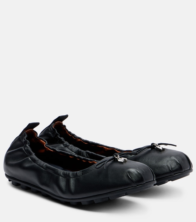 Hogan Hogan Olympia leather ballerina flats