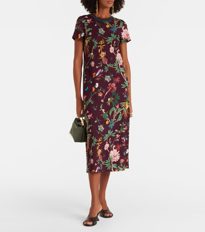 La DoubleJ Sporty Swing floral cotton midi dress