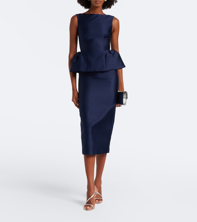 Roland Mouret Peplum taffeta cocktail dress