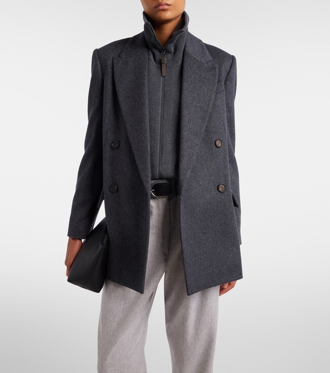 Brunello Cucinelli Double-breasted wool jacket
