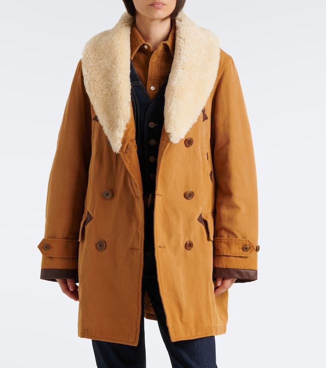 Polo Ralph Lauren Shearling-trimmed cotton coat