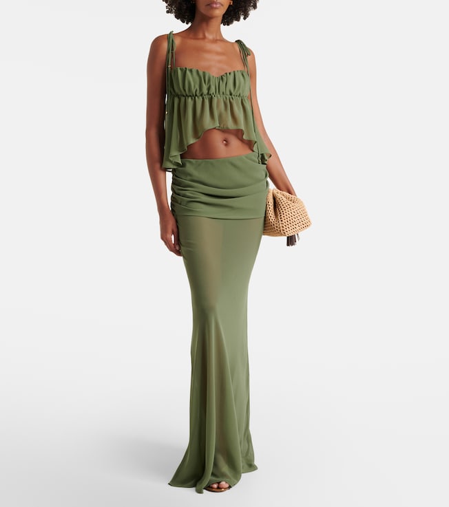 Bananhot Adelina draped maxi skirt