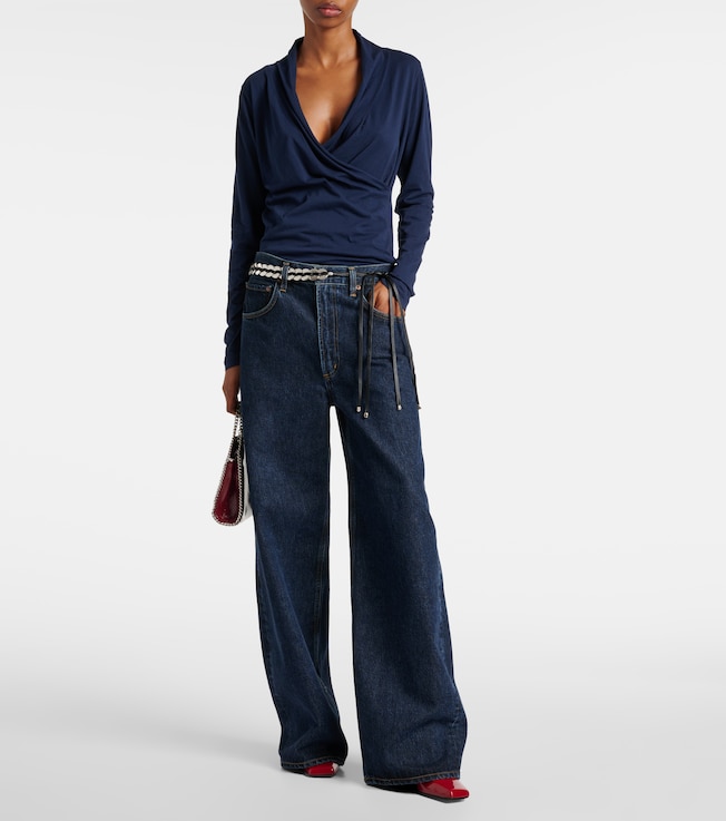 Velvet Meri cotton wrap top