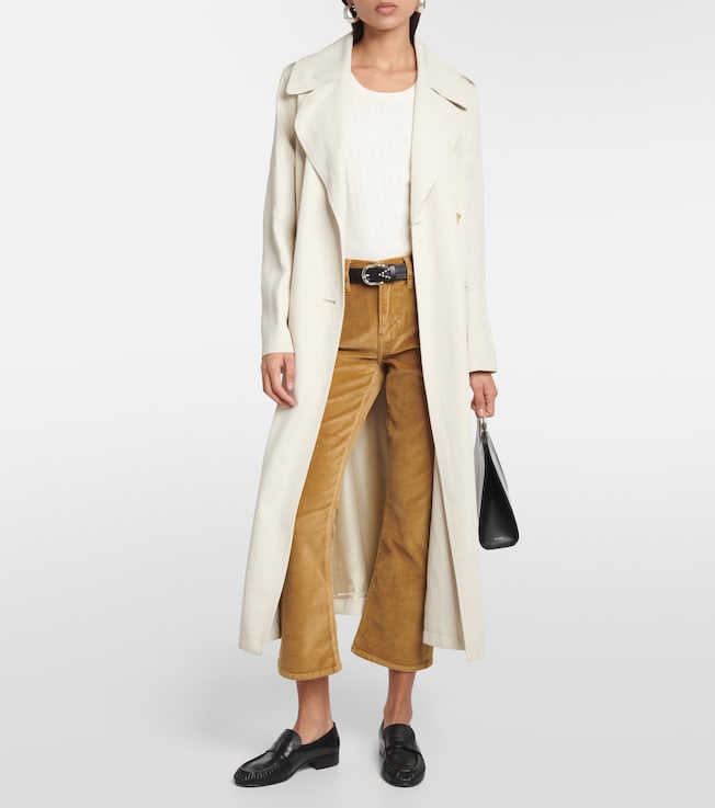 FRAME Le Crop Mini Boot Velveteen bootcut jeans