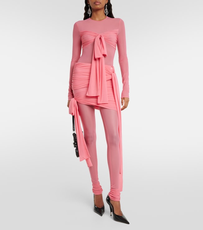 Blumarine Bow-detail jersey top