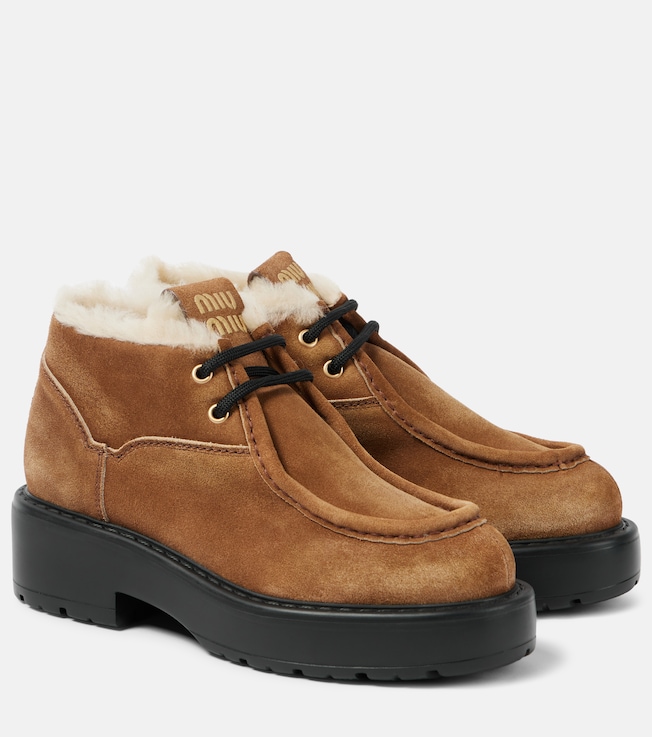 Miu Miu - Lace Up Boot | Plush