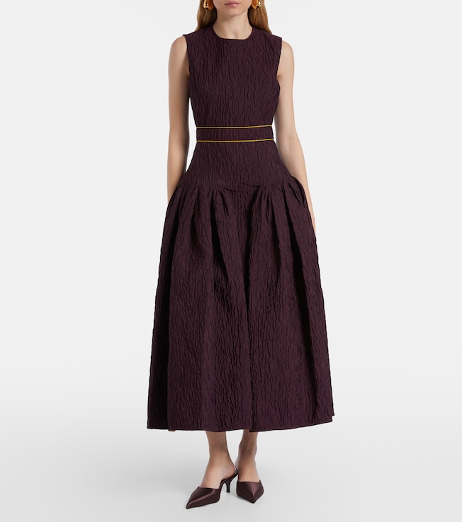 Roksanda Aya smocked cloque midi dress
