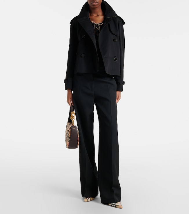 Burberry Cropped cotton gabardine trench jacket