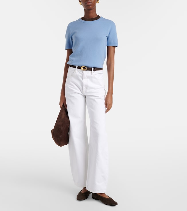 FRAME Bow barrel-leg jeans