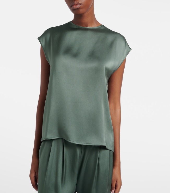 Asceno Dasha silk twill top