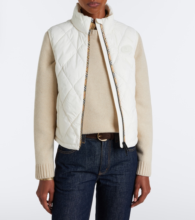 Burberry Burberry Check quilted vest