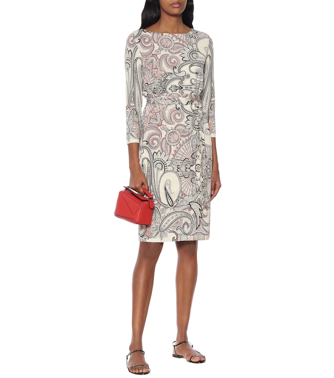 Etro Paisley-print crêpe dress