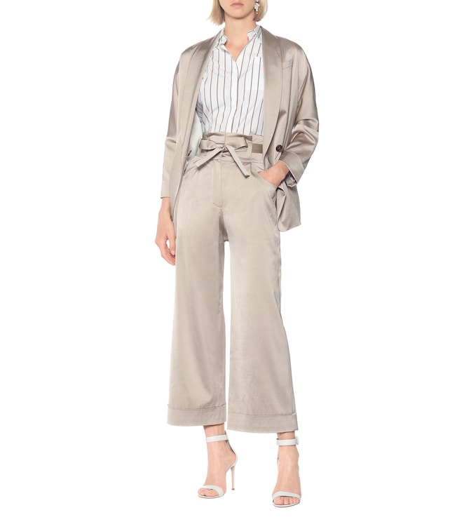 Brunello Cucinelli Satin wide-leg pants